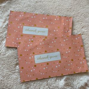 6” x 9” Pink Thank You Poly Mailers